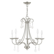 Daphne 5-Light Chandelier in Brushed Nickel