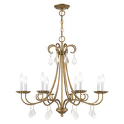 Daphne 8-Light Chandelier in Antique Gold Leaf