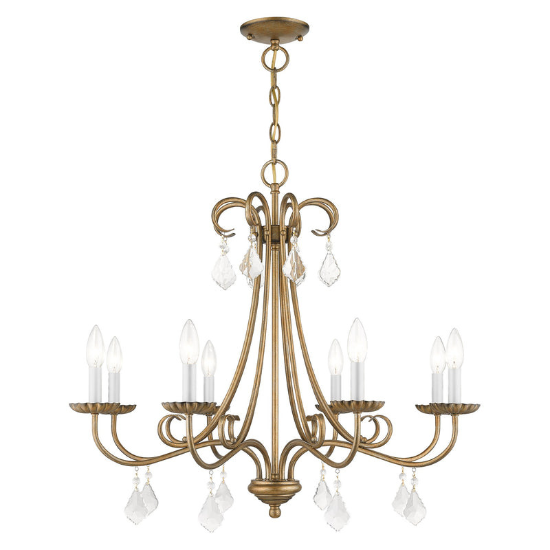 Daphne 8-Light Chandelier in Antique Gold Leaf