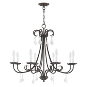 Daphne 8-Light Chandelier in English Bronze