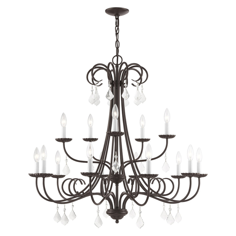 Daphne 15-Light Foyer Chandelier in English Bronze