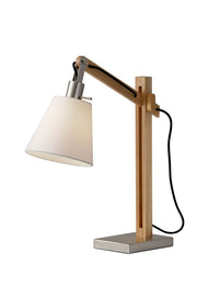 Walden Desk Lamp in Natural Rubber Wood