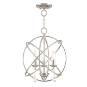 Aria 3-Light Convertible Chandelier / Semi-Flush Mount in Polished Nickel