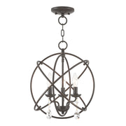 Aria 3-Light Convertible Chandelier / Semi-Flush Mount in English Bronze
