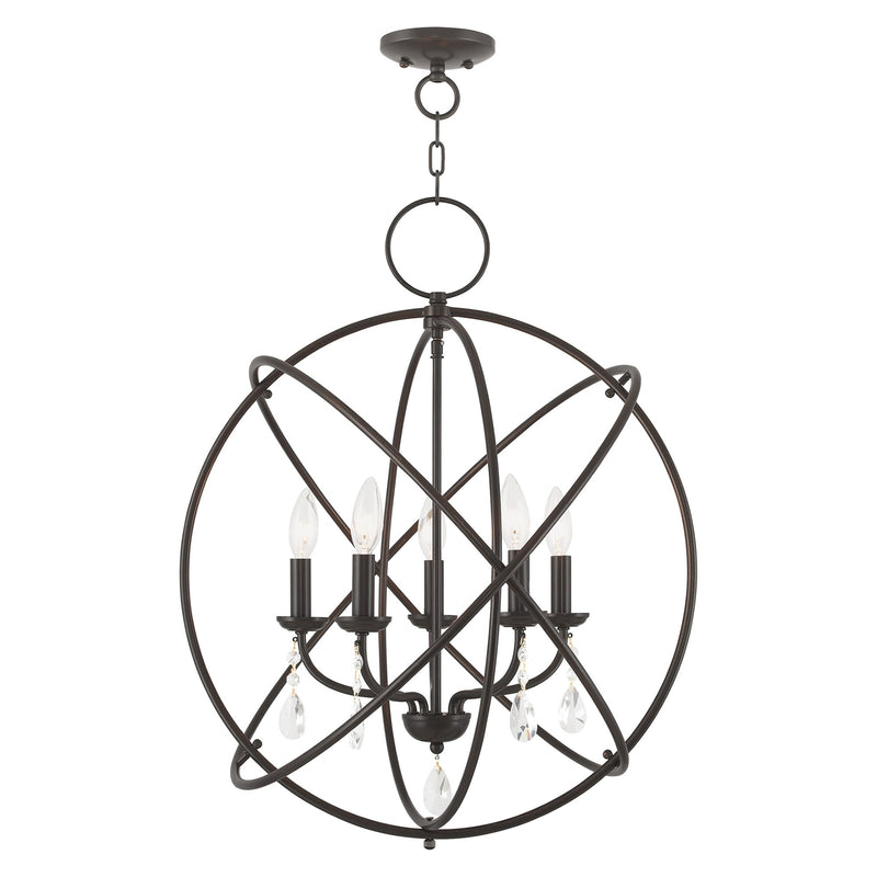 Aria 5-Light Chandelier in English Bronze