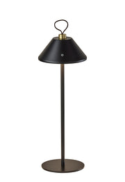 Danny Cordless LED Table Lamp in Black & Antique Brass