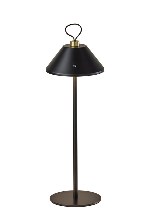 Danny Cordless LED Table Lamp in Black & Antique Brass