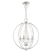 Arabella 4-Light Convertible Chandelier / Semi-Flush Mount in Polished Chrome