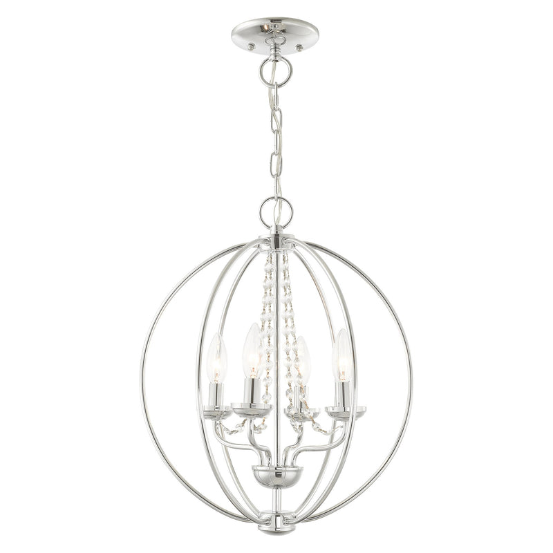 Arabella 4-Light Convertible Chandelier / Semi-Flush Mount in Polished Chrome