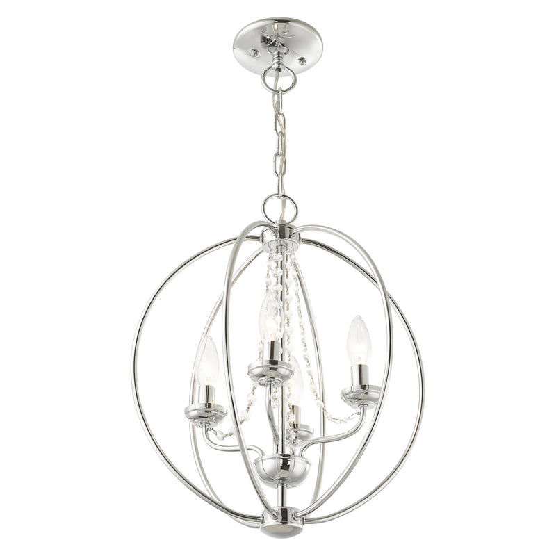 Arabella 4-Light Convertible Chandelier / Semi-Flush Mount in Polished Chrome