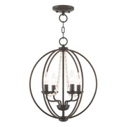 Arabella 4-Light Convertible Chandelier / Semi-Flush Mount in English Bronze