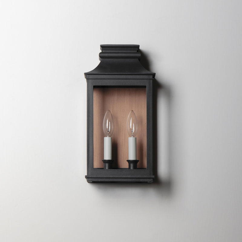 Savannah VX 2 Light Outdoor Wall Sconce in Antique Copper / Black Oxide