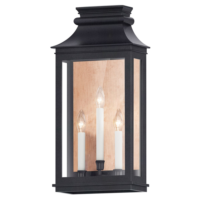 Savannah VX 3 Light Outdoor Wall Sconce in Antique Copper / Black Oxide