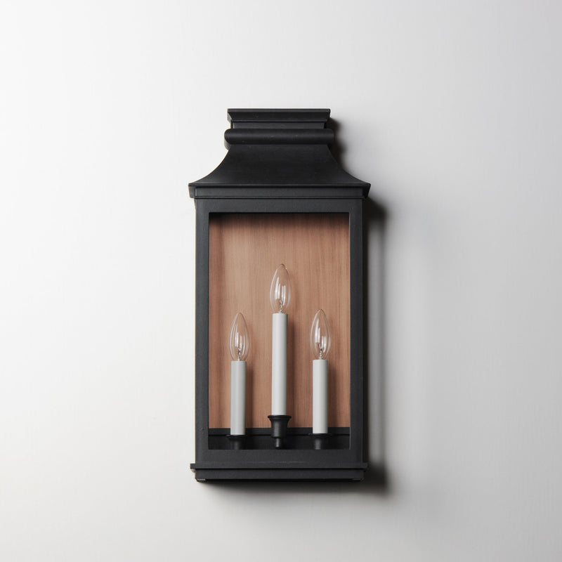 Savannah VX 3 Light Outdoor Wall Sconce in Antique Copper / Black Oxide