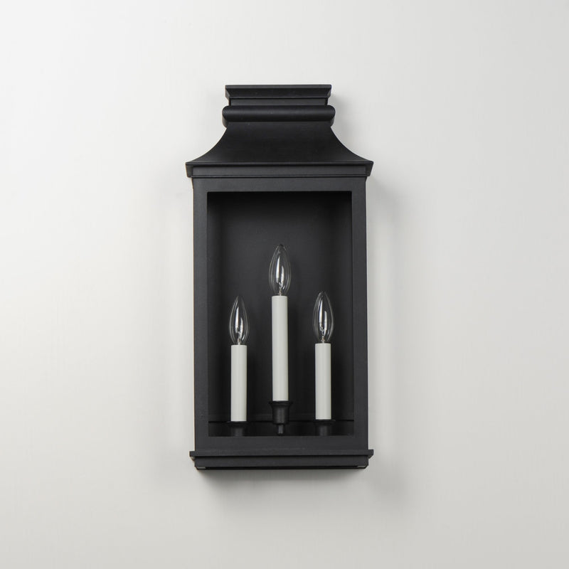 Savannah VX 3 Light Outdoor Wall Sconce in Black Oxide
