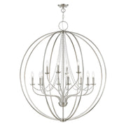 Arabella 12-Light Grande Foyer Chandelier in Brushed Nickel