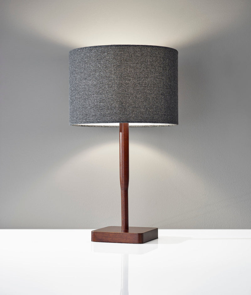 Ellis Table Lamp in Walnut Rubber Wood