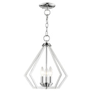 Prism 3-Light Convertible Chandelier / Semi-Flush Mount in Polished Chrome
