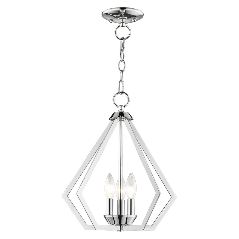 Prism 3-Light Convertible Chandelier / Semi-Flush Mount in Polished Chrome