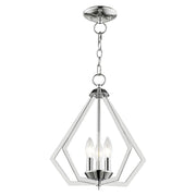 Prism 3-Light Convertible Chandelier / Semi-Flush Mount in Polished Chrome