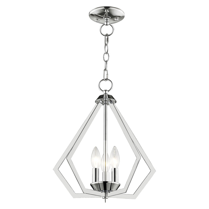 Prism 3-Light Convertible Chandelier / Semi-Flush Mount in Polished Chrome