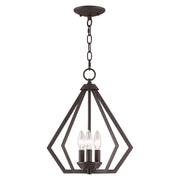 Prism 3-Light Convertible Chandelier / Semi-Flush Mount in Bronze