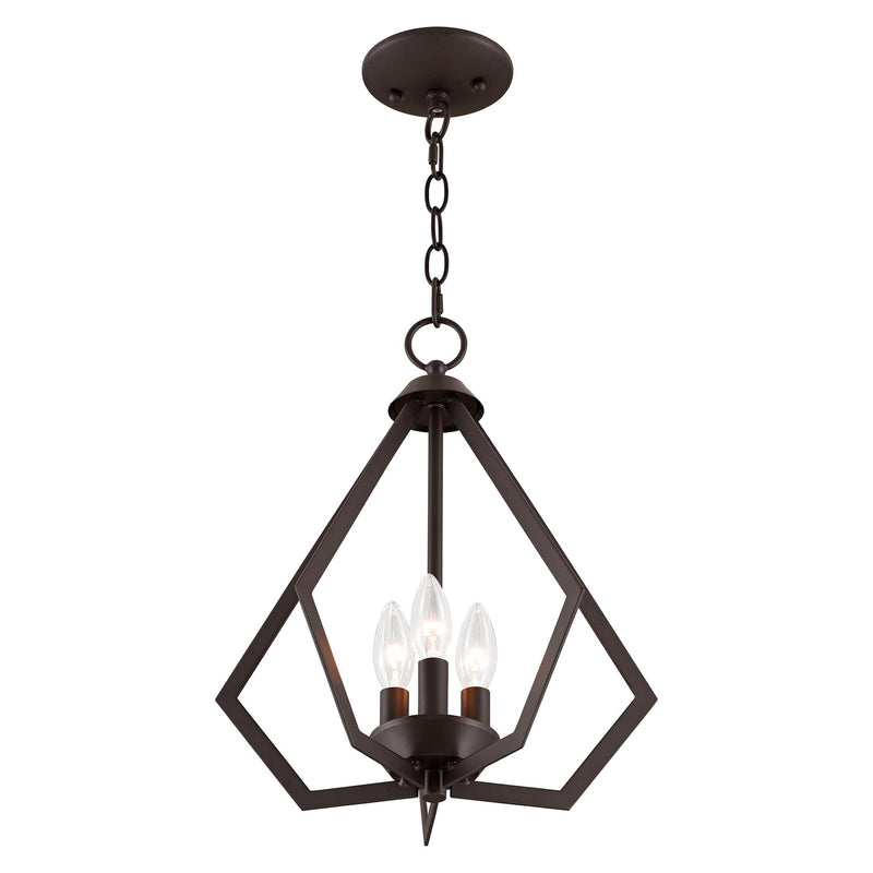 Prism 3-Light Convertible Chandelier / Semi-Flush Mount in Bronze