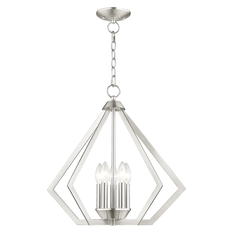 Prism 5-Light Chandelier in Brushed Nickel