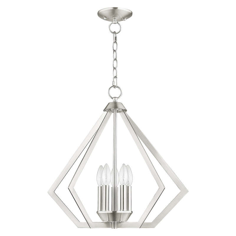 Prism 5-Light Chandelier in Brushed Nickel