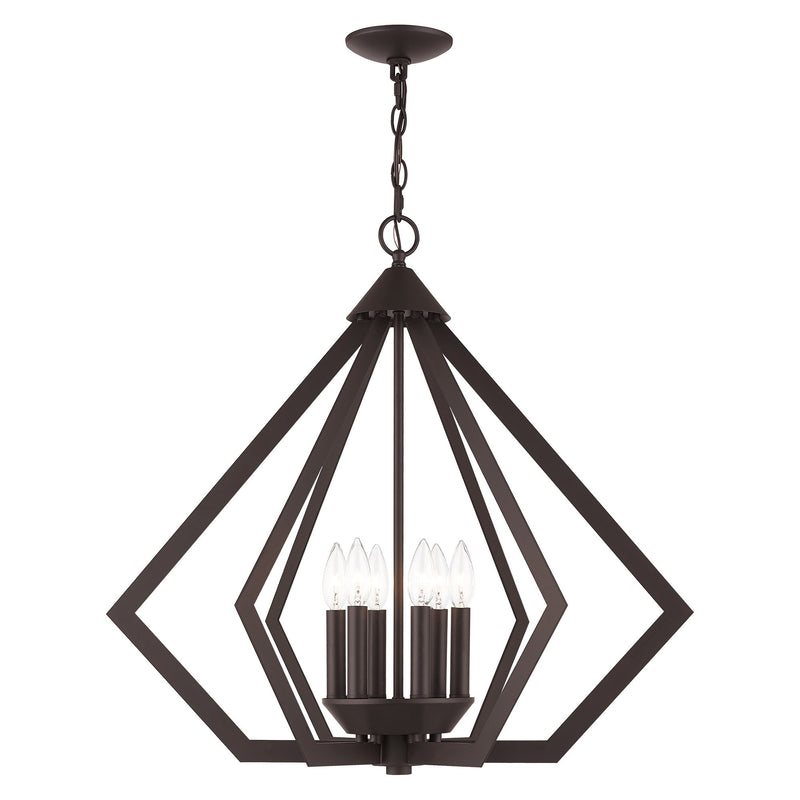 Prism 6-Light Chandelier in Bronze