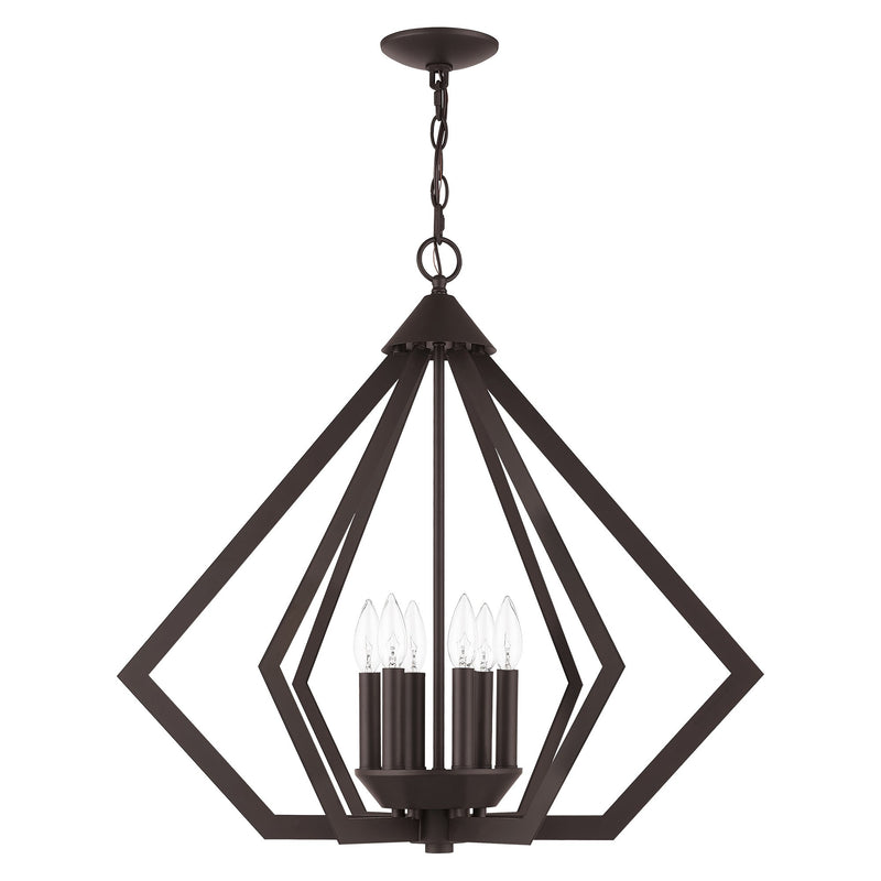 Prism 6-Light Chandelier in Bronze