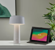 Lenny LED Cordless Table Lamp in White