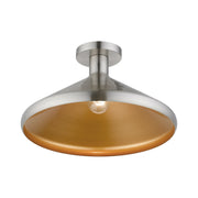 Geneva Cone Semi-Flush Mount in Brushed Nickel