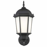 San Rafael 16.5" Outdoor Wall Lantern in Black / Frosted