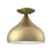 Amador 10" Semi-Flush Mount in Antique Brass