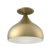 Amador 10" Semi-Flush Mount in Antique Brass