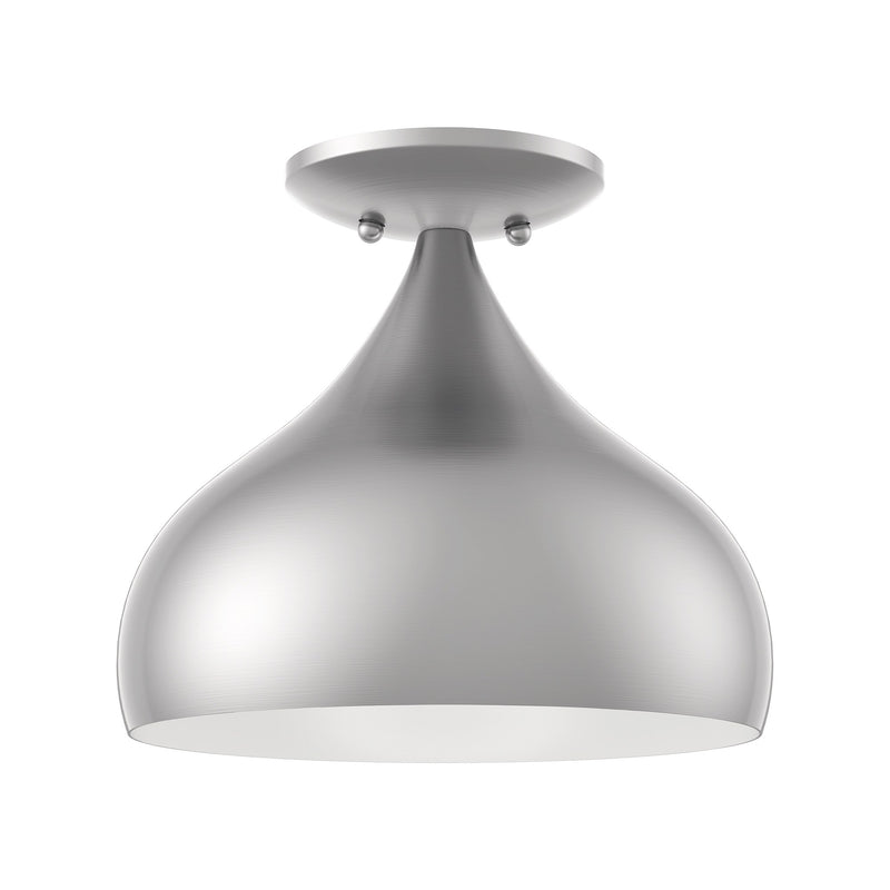 Amador 10" Semi-Flush Mount in Brushed Nickel