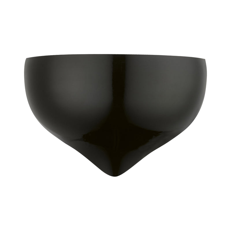 Amador Half Moon ADA Wall Sconce in Shiny Black