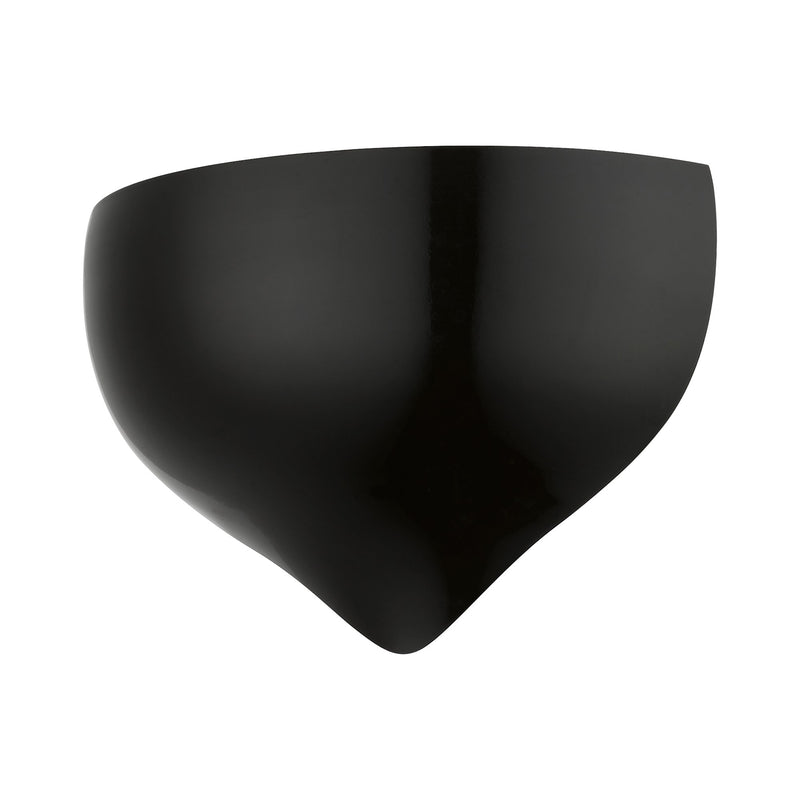 Amador Half Moon ADA Wall Sconce in Shiny Black