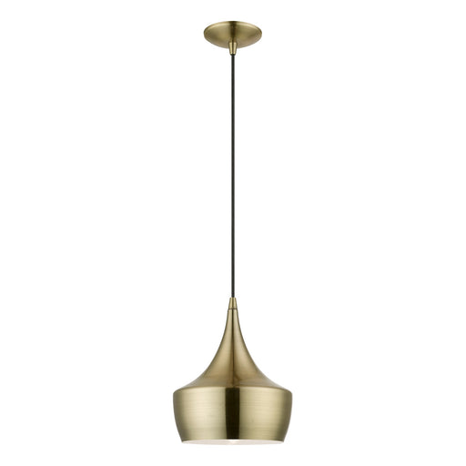 Waldorf Bell Pendant in Antique Brass