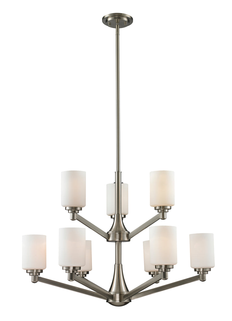 Montego 9 Light 31.125" Chandelier in Brushed Nickel