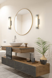 Chase 1 Light 18" Vanity in Brushed Nickel in a room setting