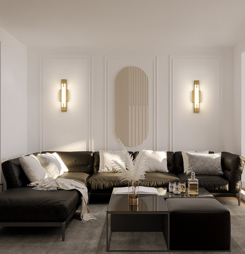 Chase 1 Light 18" Vanity in Modern Gold in a room setting