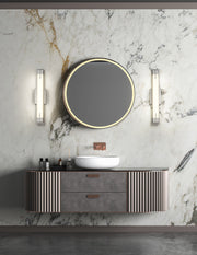 Chase 1 Light 23" Vanity in Brushed Nickel in a room setting