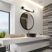 Chase 1 Light 23" Vanity in Matte Black in a room setting