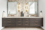 Chase 1 Light 23" Vanity in Modern Gold in a room setting