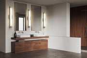 Chase 1 Light 33" Vanity in Brushed Nickel in a room setting