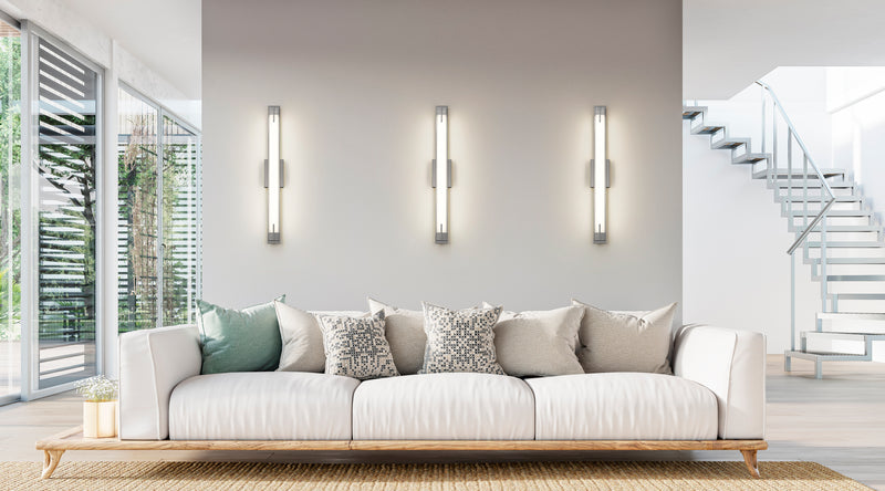 Chase 1 Light 33" Vanity in Brushed Nickel in a room setting
