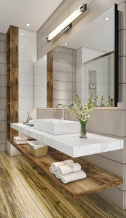 Chase 1 Light 33" Vanity in Chrome in a room setting
