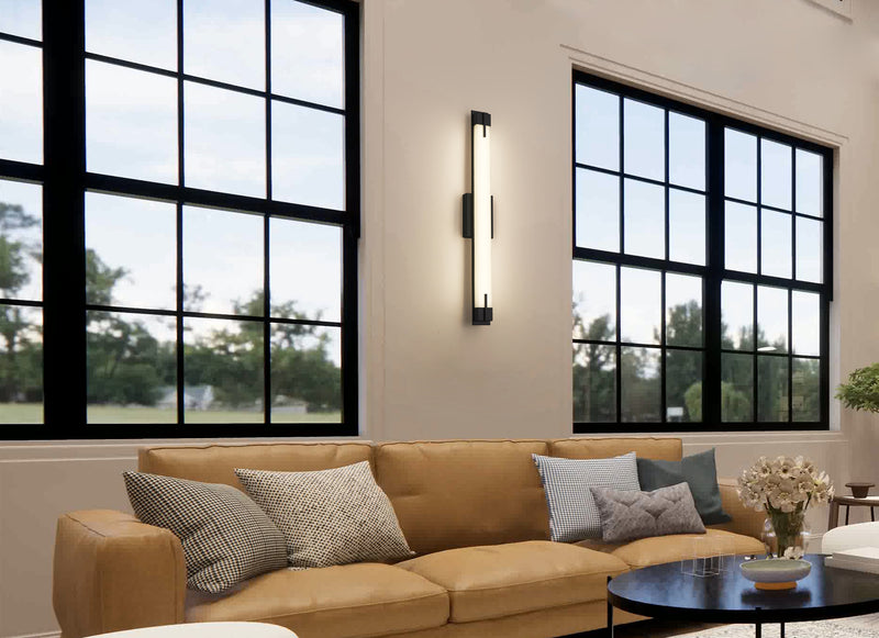 Chase 1 Light 33" Vanity in Matte Black in a room setting